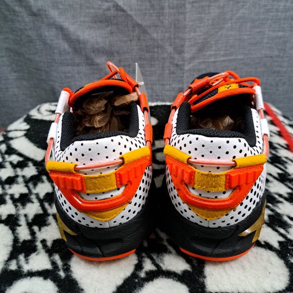 Size 8 Men Asics Tiger Gel-Mai Happy Chaos White/Orange Brand New - Picture 4 of 10